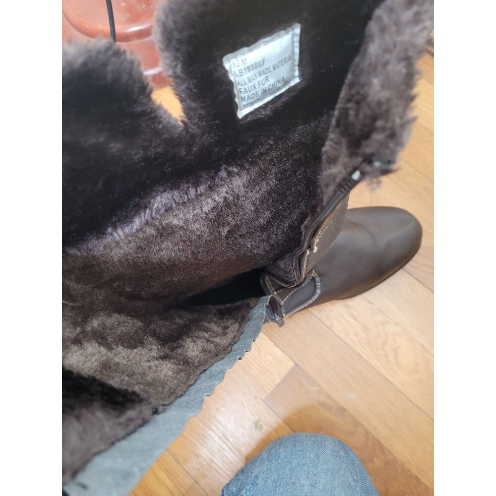 Womens Totes Boots Tall Faux Fur Lined 12M Snow rain comfy cozy waterproof - Picture 5 of 7